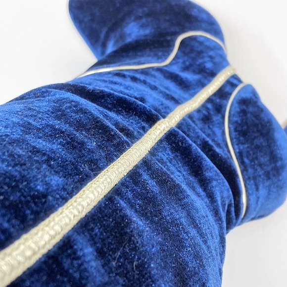 NEW (NWOT) Boden Icons Blue Velvet Round Toe Knee High Heel Boots - Size 8.5 - Picture 10 of 13